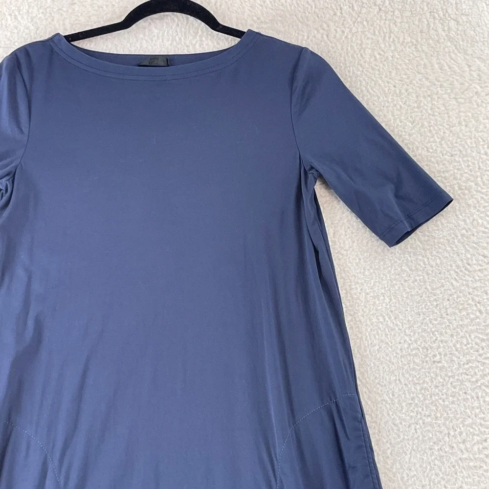 ATM T-Shirt Dress Womens Size XS Blue Mercerized Cotton Short Sleeve Pullover‎